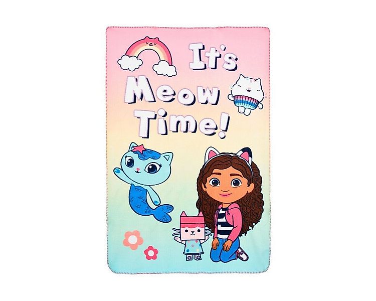 Wohndecke Gabby’s Dollhouse Fleecedecke 100x150cm Meow Time, Gabby's Dollho günstig online kaufen