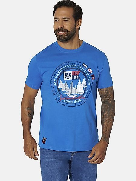 Jan Vanderstorm T-Shirt TERNO mit Segel- und Kompassprint günstig online kaufen
