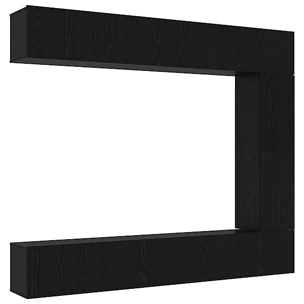 vidaXL TV-Schrank-Set 5-Tlg Schwarz Eichen-Optik 100 x 30 x 30 cm 3332529 günstig online kaufen