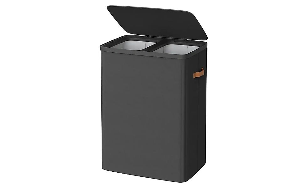 Wäschekorb   ¦ schwarz ¦ Stoff,Polyester ¦ Maße (cm): B: 56 H: 75 Aufbewahr günstig online kaufen