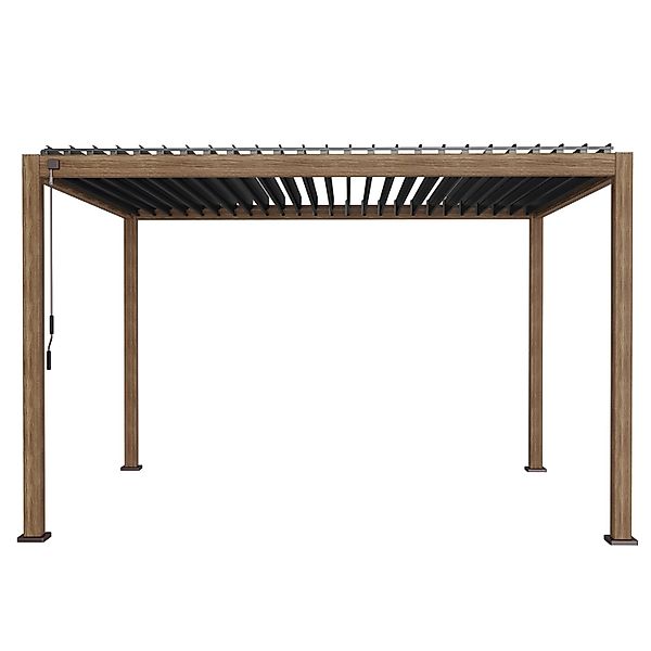 Pergola Mirador Deluxe 3 m x 4 m Ebenholz Braun Nachbildung günstig online kaufen