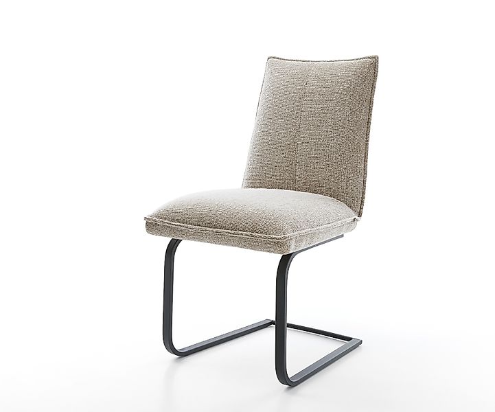 Freischwinger Lelio-Flex Webstoff Soft Beige Freischwinger flach Schwarz Ta günstig online kaufen