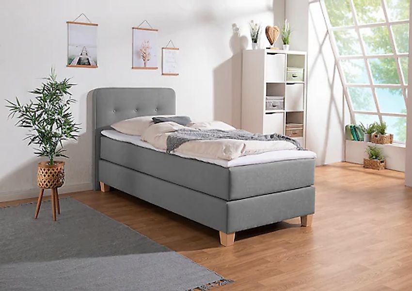 Home affaire Boxspringbett "Fargo" inkl. Topper, in 3 Matratzenarten, in Sa günstig online kaufen