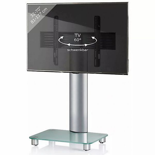 VCM TV-Rack "TV Standfuß Ständer Rack Alu Glas Rollen Tosal", (VCM Tosal) günstig online kaufen