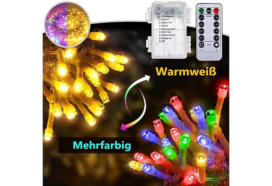 Jibenhome LED Stripe LED-Lichterkette 20/50/100 LEDs Halloween, Farbwechsel günstig online kaufen