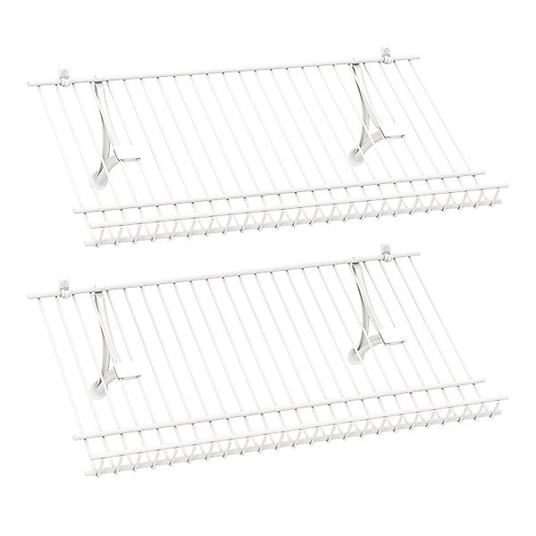 COSTWAY Schuhregal, 2-tlg., Wandmontage, Metall-Draht Lagerorganisator günstig online kaufen