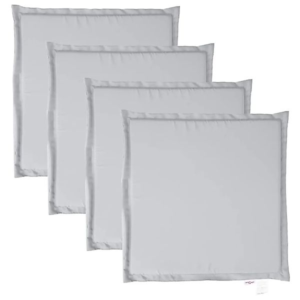 vidaXL Garten-Sitzkissen 4 Stk Hellgrau 45x45x2 cm Quadratisch 847727 günstig online kaufen