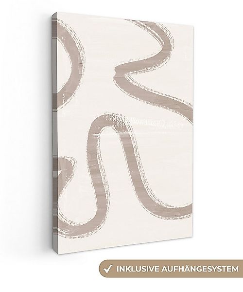 OneMillionCanvasses® Leinwandbild Moderne Kunst - Beige - Abstrakt, Fotodru günstig online kaufen