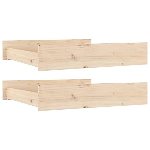 vidaXL Bettschubkasten Bettschubladen 2 Stk. Massivholz günstig online kaufen