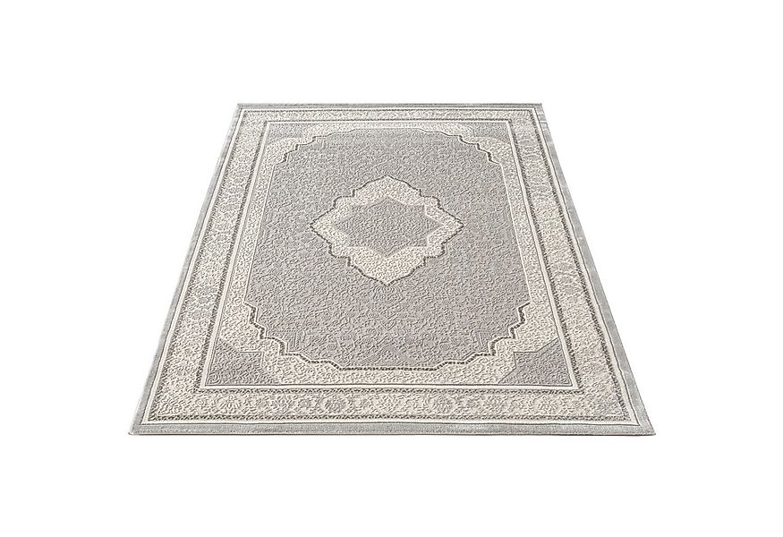 Carpetilla Teppich Designer Teppich Wohnzimmer Design Farbig Grau-Cream, Re günstig online kaufen