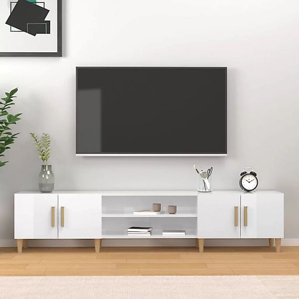 Vidaxl Tv-schrank Hochglanz-weiß 180x31,5x40 Cm Holzwerkstoff günstig online kaufen