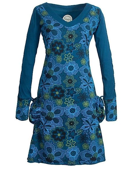 Vishes Midikleid Mit Floralen Blümchen Bedrucktes Langarm Kleid Elfen, Hipp günstig online kaufen