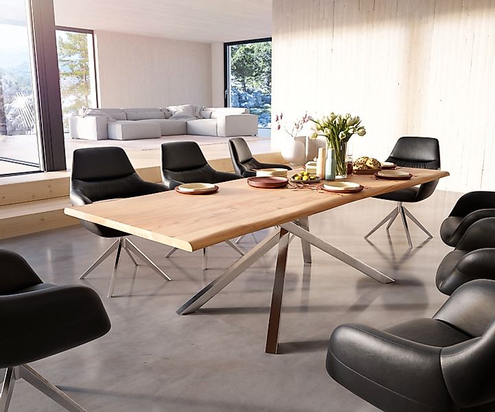 DELIFE Esstisch Edge, Akazie Natur 260x100 günstig online kaufen