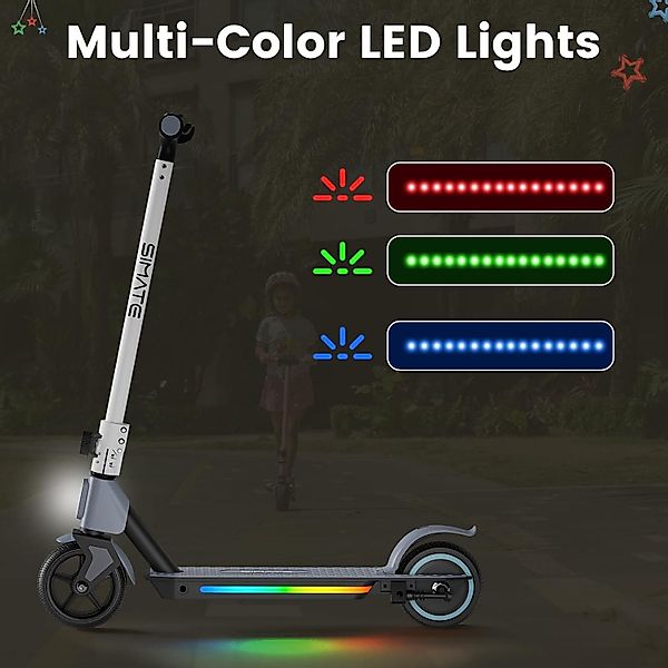 DOTMALL Elektro-Kinderroller mit LED-Anzeige und bunten günstig online kaufen