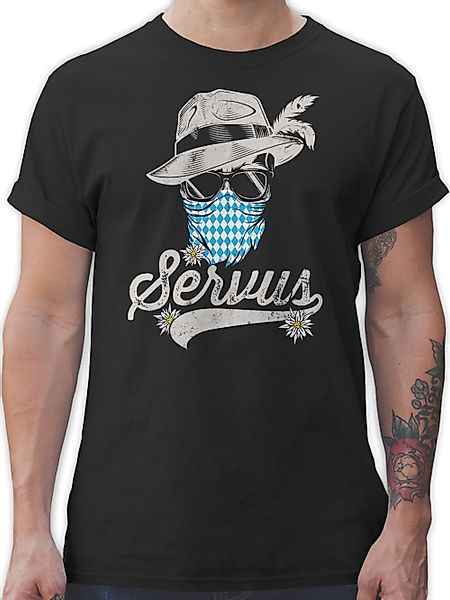 Shirtracer T-Shirt Servus Totenkopf Bayern Edelweiß günstig online kaufen