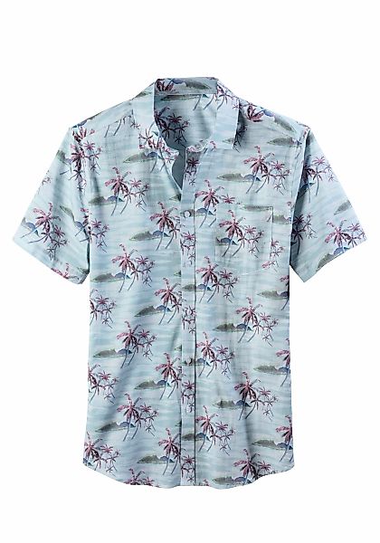 Beachtime Hawaiihemd "Regular fit", Kurzarm, Freizeithemd mit Palmenprint, günstig online kaufen