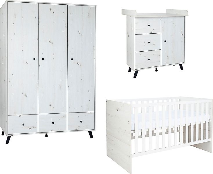 Babyzimmer 3er-Set  Lavea ¦ mehrfarbig ¦ Maße (cm): B: 361 H: 375 Baby > Ba günstig online kaufen