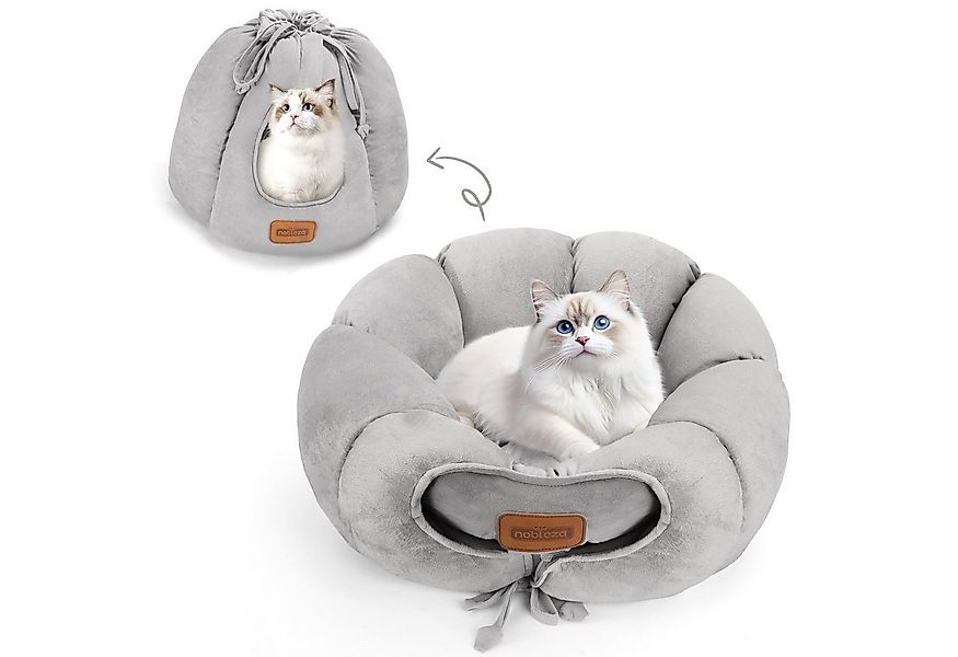 nobleza Tierbett 2-in-1 Katzenbett und Höhle, Geschlossen oder Offen Konver günstig online kaufen