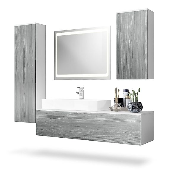 Vladon Badmöbel-Set Beach, (Badezimmer-Set mit 2 günstig online kaufen