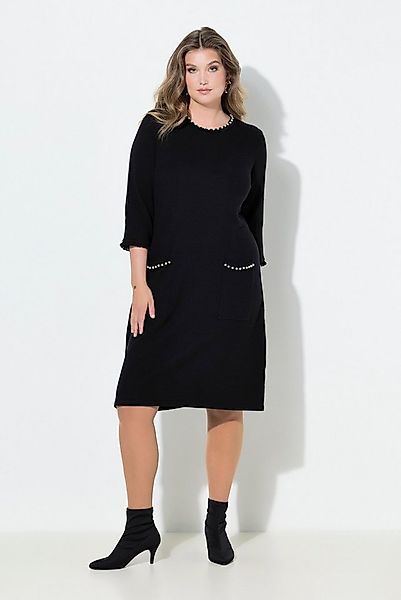 MIAMODA Strickkleid Strickkleid A-Linie Zierperlen Fransenkanten günstig online kaufen