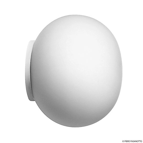 Flos - Mini Glo Ball C/W Wand-/Deckenleuchte - weiß/spiegel/glänzend/Ø11cm günstig online kaufen