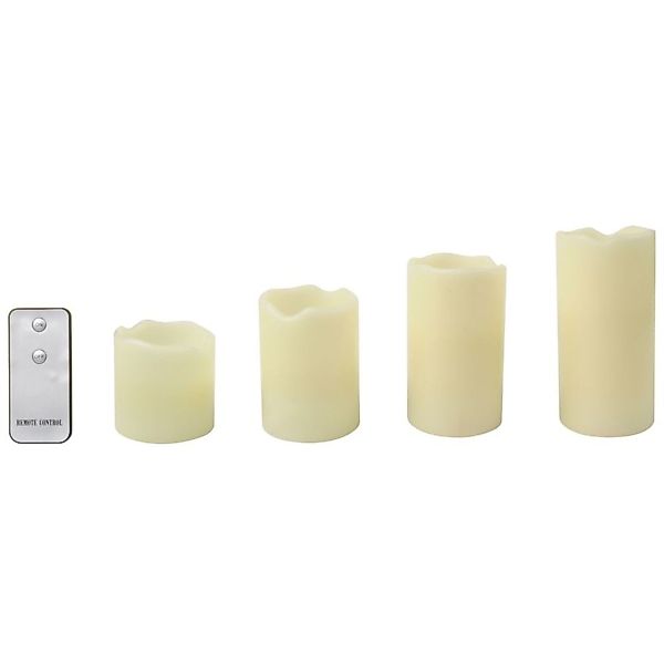 Gravidus LED-Kerze 4 LED Echtwachskerzen flackernd günstig online kaufen