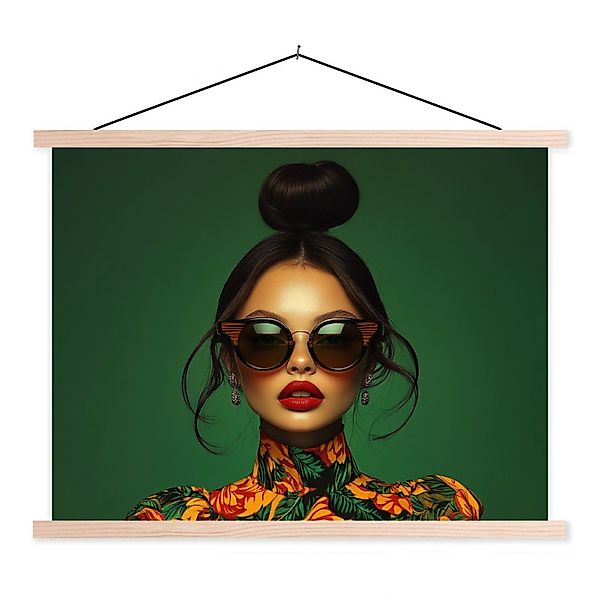 MuchoWow Poster Frau - Grün - günstig online kaufen