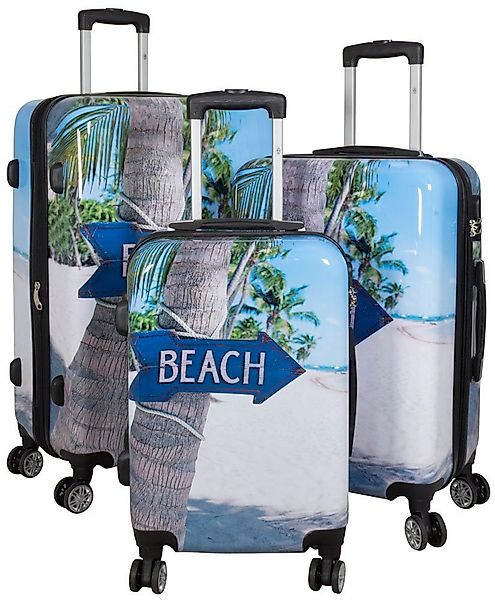 Trendyshop365 Hartschalen-Trolley Beach, bunter Koffer mit günstig online kaufen