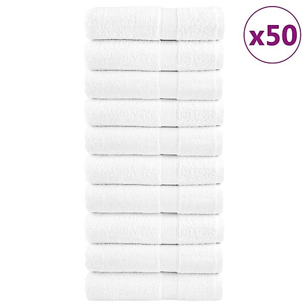 vidaXL Premium-Handtücher SOLUND 50 Stk Weiß 50x100cm 600 g/m² 137127 günstig online kaufen