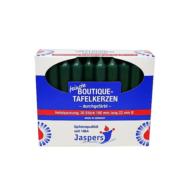 Jaspers Kerzen Tafelkerze Boutique-Kerzen Hotelpackung jagdgrün günstig online kaufen