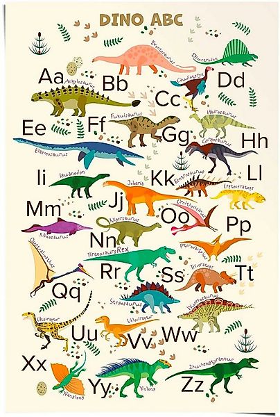 Reinders! Poster Dino ABC günstig online kaufen