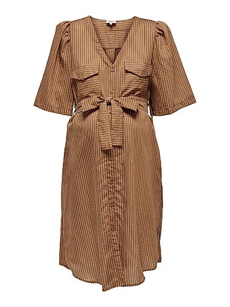 ONLY Puffärmel Kleid Damen Braun günstig online kaufen