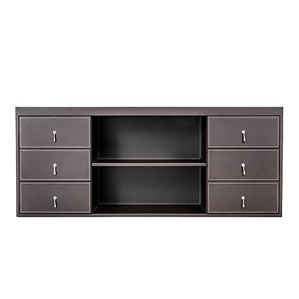 Jet-Line Aktenschrank/Sideboard Padova in Braun Bezogen mit Kunstleder 66x1 günstig online kaufen