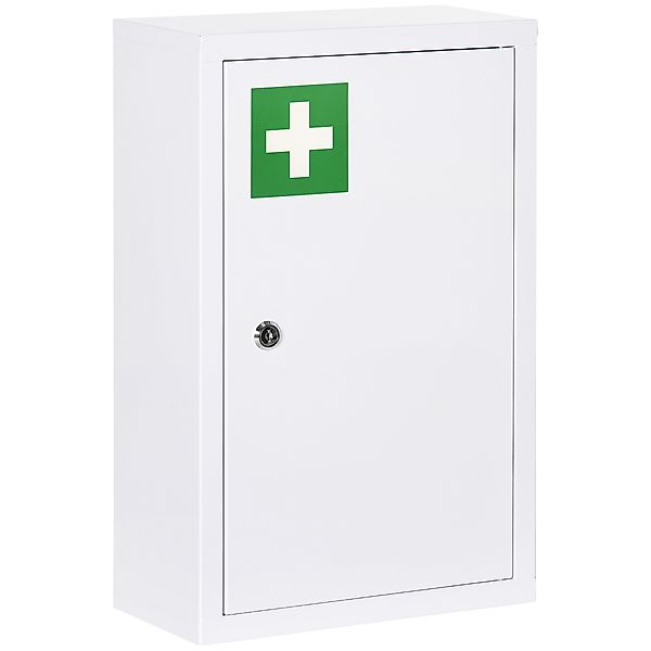 Kleankin Medikamentenschrank abschließbar für Zuhause 30 x 14 x 46 cm mit 3 günstig online kaufen