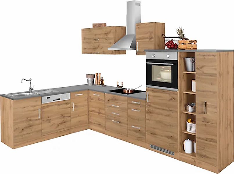 KOCHSTATION Winkelküche "KS-Colmar", ohne E-Geräte, Stellbreite 210/330 cm günstig online kaufen