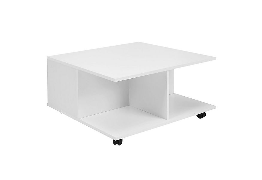 Wohnling Couchtisch Couchtisch 70x70 cm Weiß Wohnzimmertisch Sofatisch Tisc günstig online kaufen