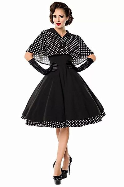 BELSIRA A-Linien-Kleid Swing-Kleid mit Cape Retro Rockabilly Jersey 50er Ja günstig online kaufen