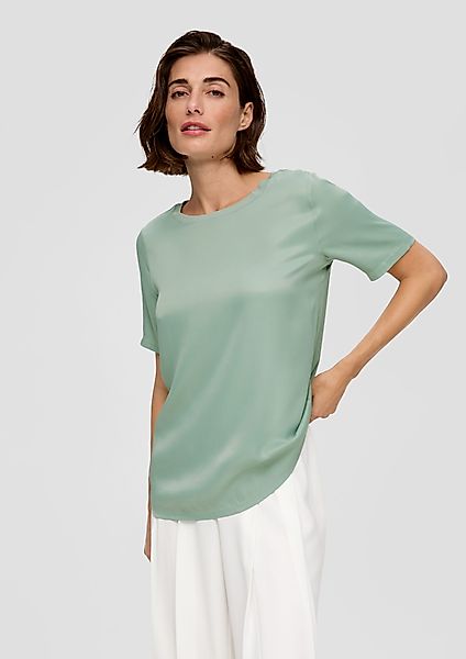 s.Oliver BLACK LABEL Kurzarmshirt Schimmerndes T-Shirt günstig online kaufen