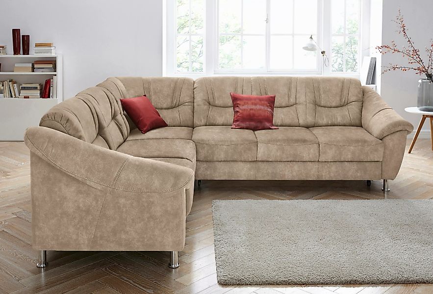 sit&more Ecksofa "Salsa L-Form", mit Federkern, wahlweise mit Bettfunktion günstig online kaufen
