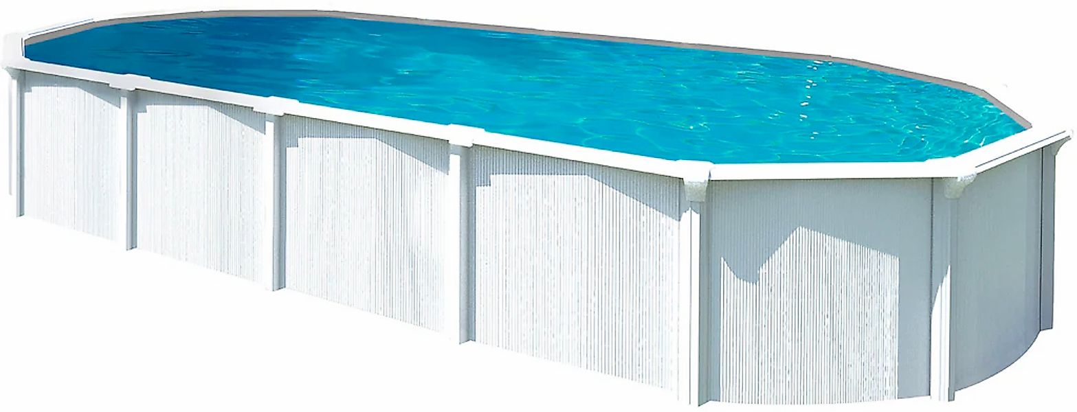 KWAD Ovalpool "Green line Evolution" 6,1x3,7x1,32 weiß Folie in blau, sand günstig online kaufen