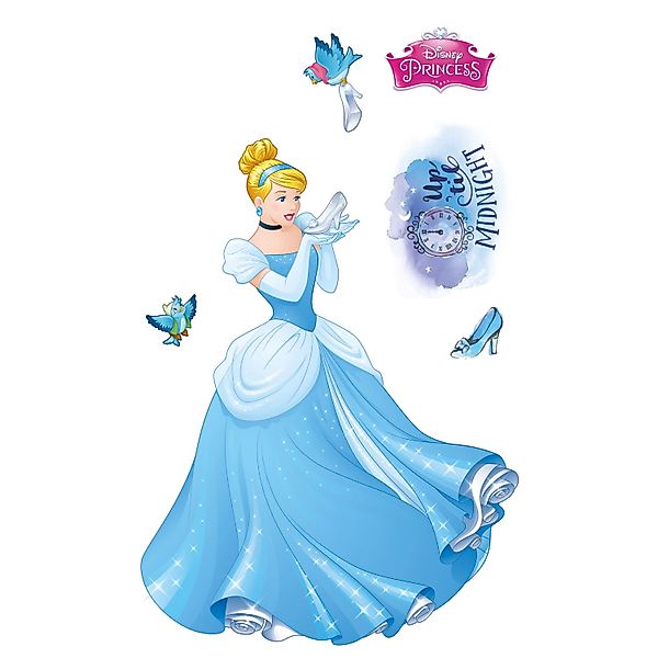 Disney Wandtattoo Aschenputtel Xxl Blau 127 x 200 cm 612430 günstig online kaufen