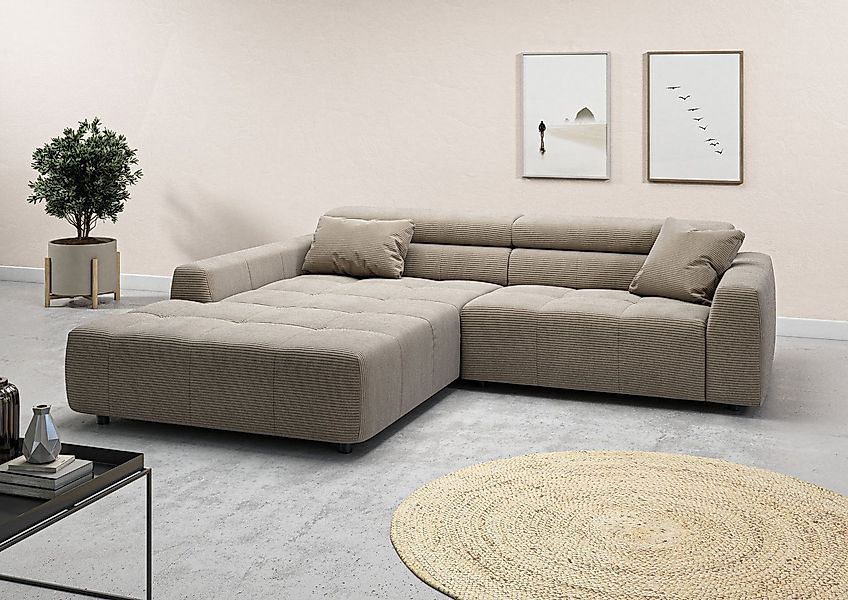 3C Candy Ecksofa "Denver auch mit Cord- und Easy care-Bezug, Kopfteilverste günstig online kaufen