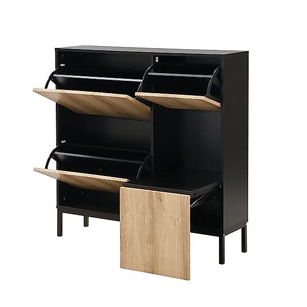 IDEASY Schuhschrank Geprägter Wellen-Design-Schuhschrank, Sideboard, mit Sc günstig online kaufen