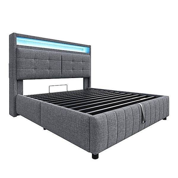 STILVORA Polsterbett bett 160×200 Jugendbett mit Stauraum Doppelbett mit LE günstig online kaufen