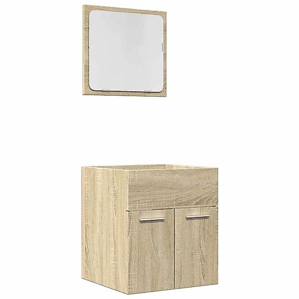 vidaXL 2-Tlg Badmöbel-Set Sonoma-Eiche Holzwerkstoff 856367 günstig online kaufen