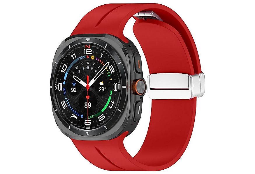 Wigento Smartwatch-Armband Für Samsung Galaxy Watch Ultra 47mm Silikon Magn günstig online kaufen