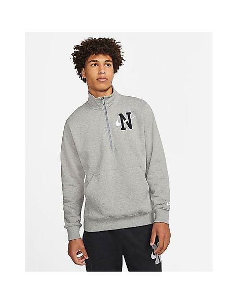 Nike – Sweatshirt aus schwerem Material in Grau mit Retro-Logo und halbem R günstig online kaufen