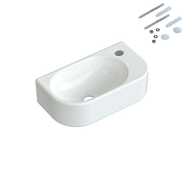 AQUABATOS Waschbecken Aufsatzwaschbecken mit/ohne Hahnloch rund günstig online kaufen