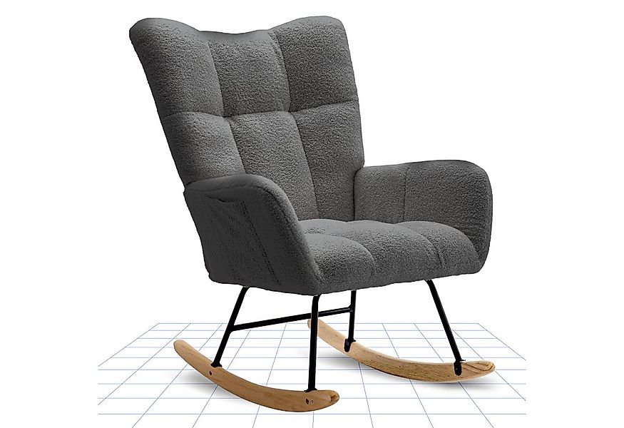 FLEXISPOT Schaukelstuhl mit Hoher Rückenlehne & Fußstütze, Relaxsessel, Sch günstig online kaufen