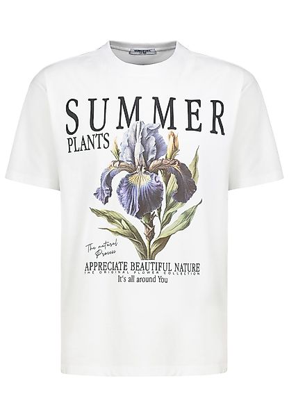 SUBLEVEL T-Shirt Botanische Blumenkollektion mit Wachstumsmotto günstig online kaufen